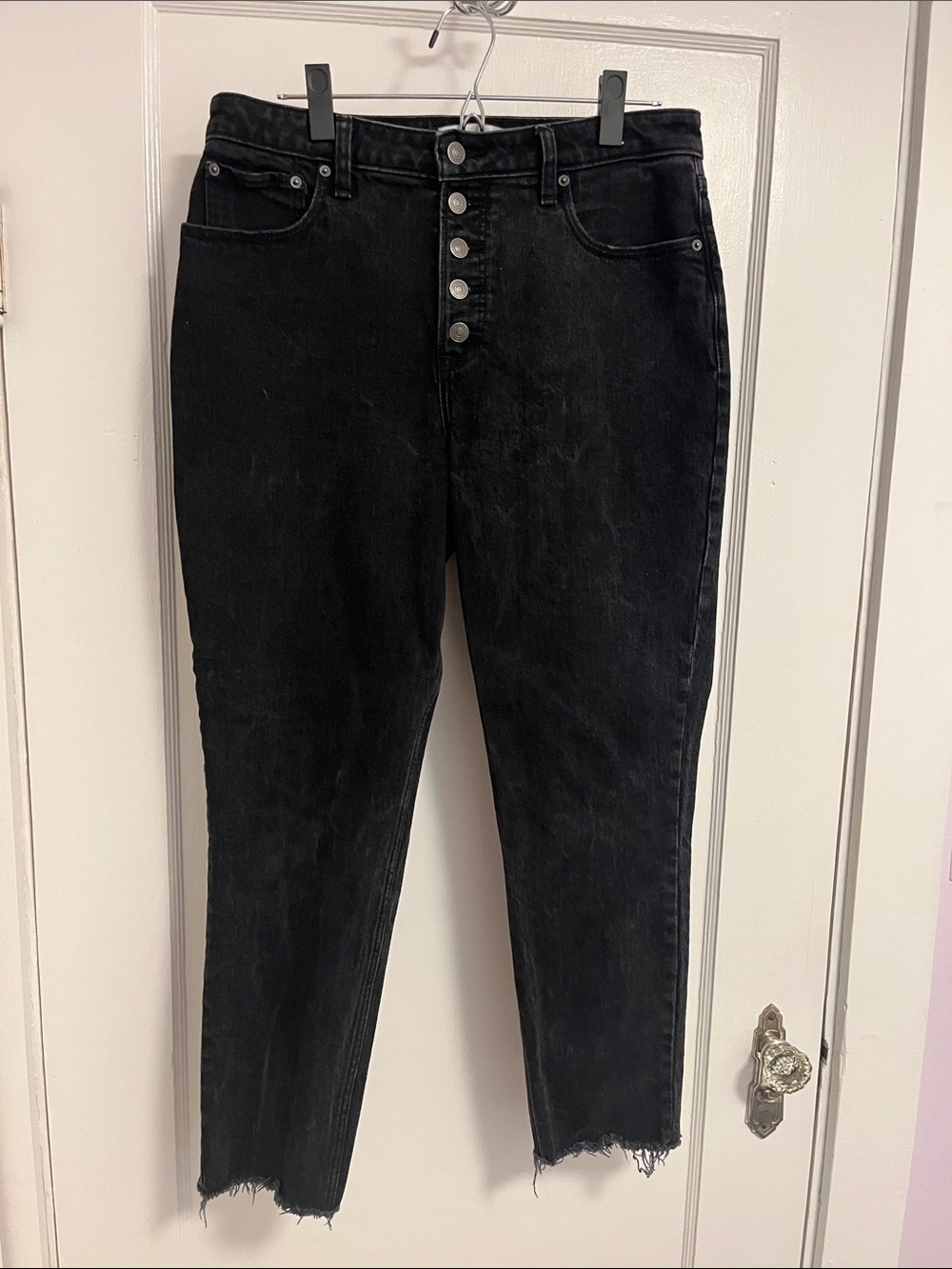 Abercrombie & Fitch Black High Rise Skinny Jeans (Curve Love Size 31/12)